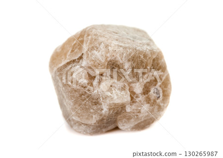 macro mineral stone  Garnet, on a white background 130265987