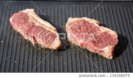 fresh raw beef steaks 130266079