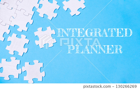 Jigsaw puzzle with the words Integrated Planner written on it 130266269