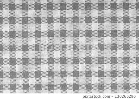 Gray and white checkered, pattern, design, cotton fabric for sewing, texture background Gray and white checkered, pattern, design, cotton fabric for sewing, texture background 130266296