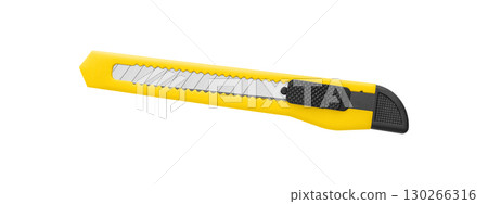 Bright Yellow Utility Knife with Black Handle Bright Yellow Utility Knife with Black Handle 130266316