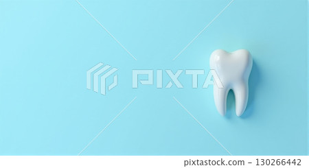 white molar teeth standing upright on blue background - ai generated white molar teeth standing upright on blue background - ai generated 130266442