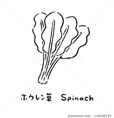 手繪菠菜2_含姓名_黑白 手繪菠菜2_含姓名_黑白 130266588