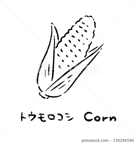 手繪玉米2_含名字_黑白 130266590