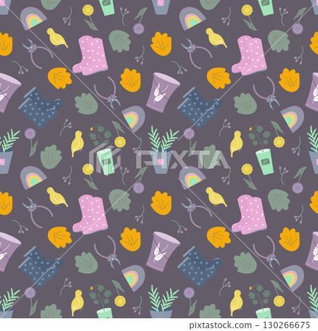 multicolored garden pattern multicolored garden pattern 130266675