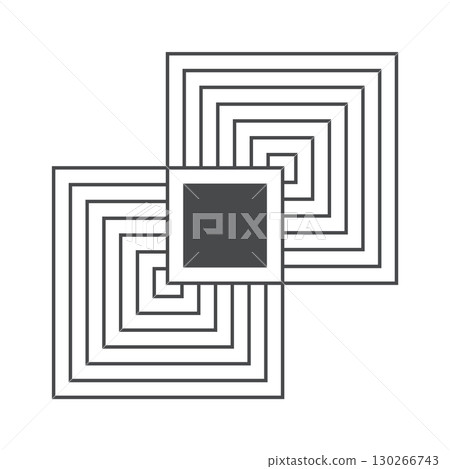Layered square mid century element Layered square mid century element 130266743