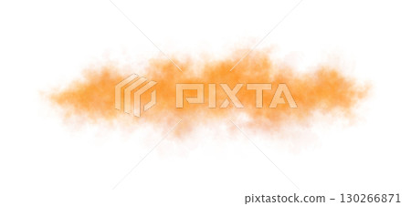 Orange smoke wave with soft chaotic texture on transparent background resembling fire mist or abstract magical energy motion 130266871