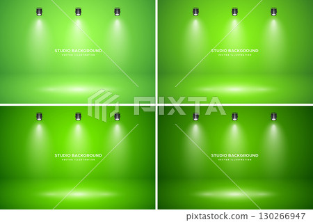 Empty studio abstract background, soft spotlight effect, smooth gradient and subtle stage lighting. Perfect for product showcases, presentations, branding, elegant display setup. Vector illustration 130266947