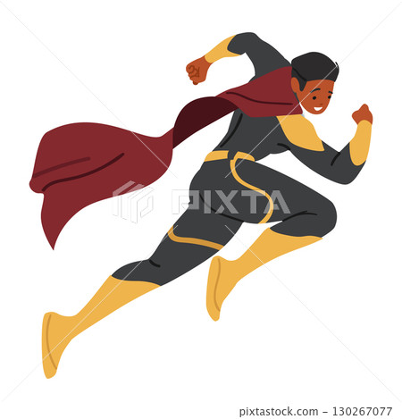 Man superhero cartoon character running fast...-插圖素材 [130267077] - PIXTA圖庫