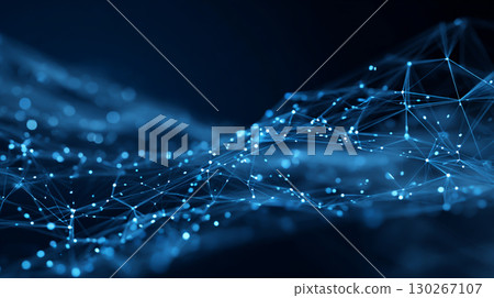 Abstract digital connection dots and lines. Plexus effect. Technology network connection structure 130267107