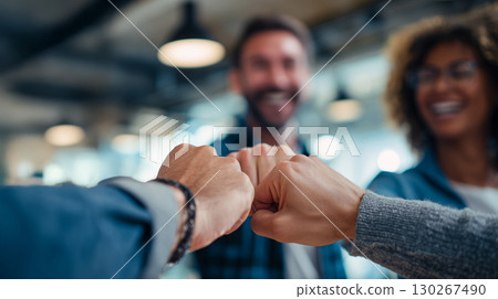 Dynamic teamwork gestures in the office Dynamic teamwork gestures in the office 130267490