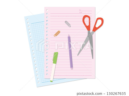Blank loose-leaf paper and stationery 130267635