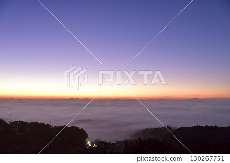 從山王山展望台（塔）眺望日立高原的雲海 130267751