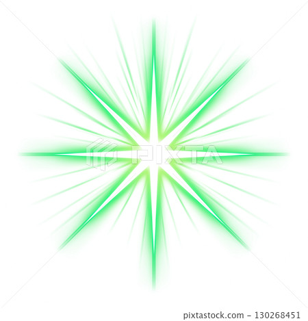 Green light burst effect on transparent background 130268451