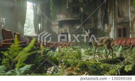 animal abandoned deer theatre stage hall city jungle 130269160