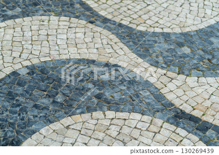 Unique Cobblestone Pattern in Calcada of Portugal 130269439