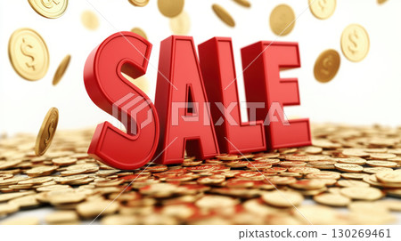 view pile gold coins word sale letters stages view pile gold coins word sale letters stages 130269461
