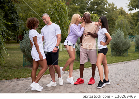 Multi-ethnic group people teenage friends. African Multi-ethnic group people teenage friends. African 130269469