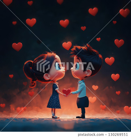 children girl boy tender moment digital artwork featuring children girl boy tender moment digital artwork featuring 130269551