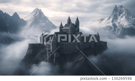 mountain pops digital castle peak palette fantasythemed artwork 130269598