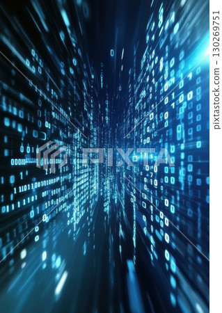 highresolution tunnel code lights numbers sense depth movement 130269751