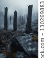 photograph landscape fog tree trunk atmospheric misty barren 130269883