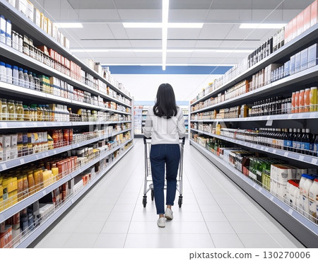 人們在超市購物 130270006