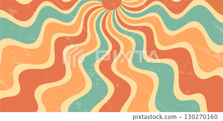 Retro groovy sun shines with bold orange and yellow burst in a wavy grungy style. This sunshine background has a strong y2k influence with unique horizontal grunge effect for modern creative uses. Retro groovy sun shines with bold orange and yellow burst in a wavy grungy style. This sunshine background has a strong y2k influence with unique horizontal grunge effect for modern creative uses. 130270160