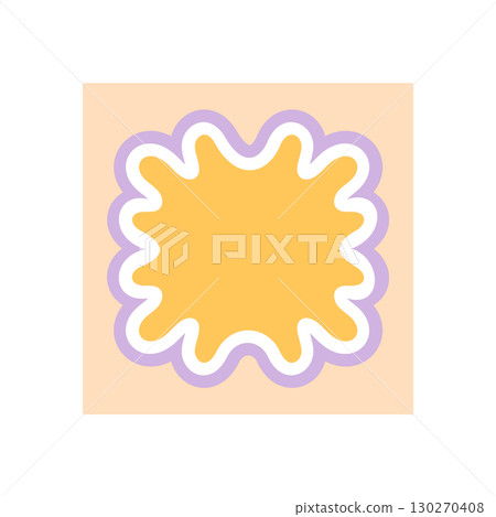 Groovy retro wavy scallop rectangle border in funky colorful style forms a graphic outline frame. Abstract y2k shape and vibrant background add pop aesthetic appeal in modern design format. Groovy retro wavy scallop rectangle border in funky colorful style forms a graphic outline frame. Abstract y2k shape and vibrant background add pop aesthetic appeal in modern design format. 130270408