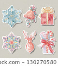 Christmas simple illustration set 130270580