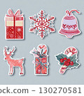 Christmas simple illustration set 130270581