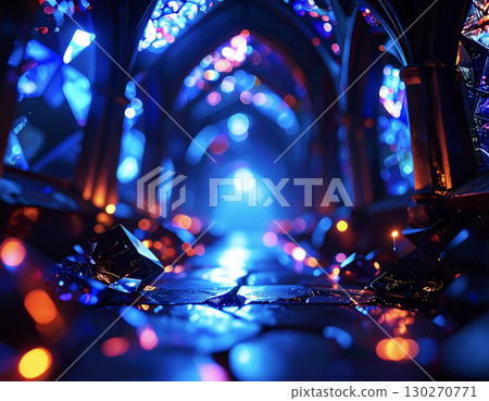 美麗的彩色玻璃 美麗的彩色玻璃 130270771