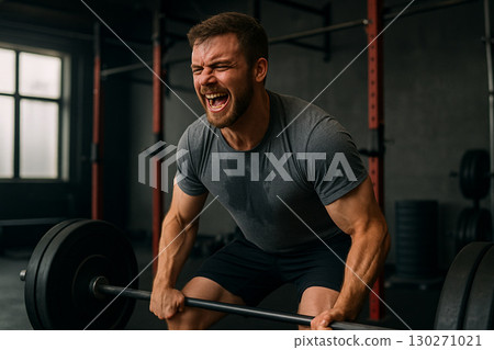 Deadlift challenge at the gym 130271021