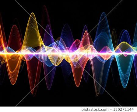 Colorful technology AI generated background 130271144