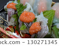 Delicious squid and cod roe sushi 130271345