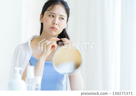 Woman suffering from trouble Woman suffering from trouble 130271371