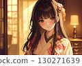 日式房間裡的美女 130271639