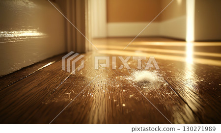 木地板上一叢叢頭髮的特寫 木地板上一叢叢頭髮的特寫 130271989