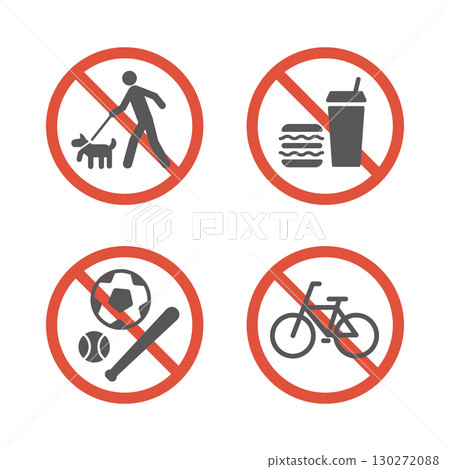 公園和私人財產禁令圖標 130272088