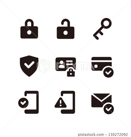 安全圖標集 130272092