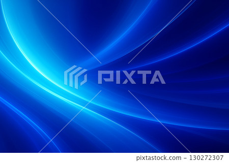 Abstract dark blue gradient with flowing neon green streaks forming dynamic light waves in a futuristic digital style 130272307