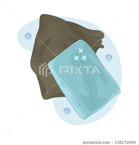 Illustration of Wipe Cloth Illustration of Wipe Cloth 130272609