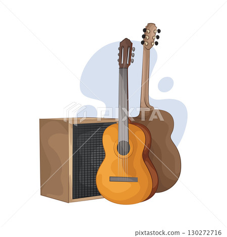 Illustration of Two Guitars Illustration of Two Guitars 130272716
