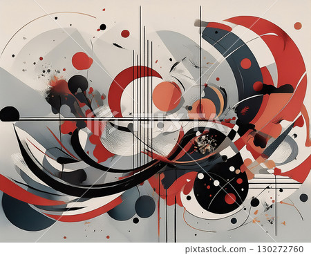 具有重疊抽象幾何圖案的圖形樂譜 具有重疊抽象幾何圖案的圖形樂譜 130272760
