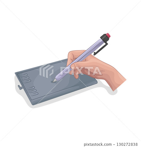 Illustration of Pen Tablet Illustration of Pen Tablet 130272838