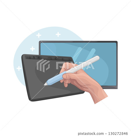Illustration of Pen Tablet 130272846