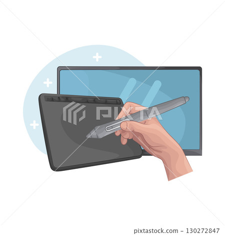Illustration of Pen Tablet Illustration of Pen Tablet 130272847