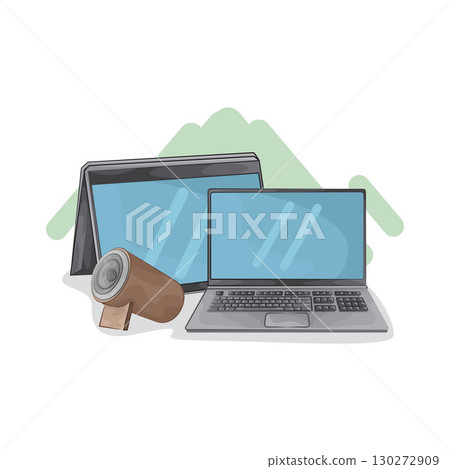 Illustration of Laptop  130272909