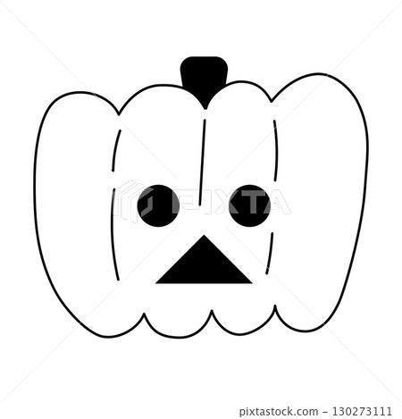 Halloween black and white pumpkin Halloween black and white pumpkin 130273111