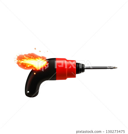 Compact soldering tool with flame effect for electronics repair and crafting projects 130273475